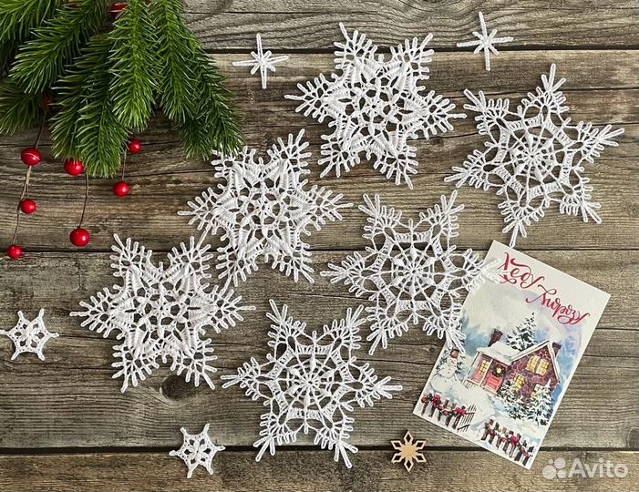Новогодний декор, снежинки 
