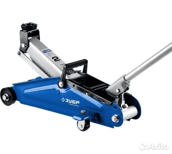 Подкатной домкрат зубр Т-50, 2т, 130-380 мм, кейс