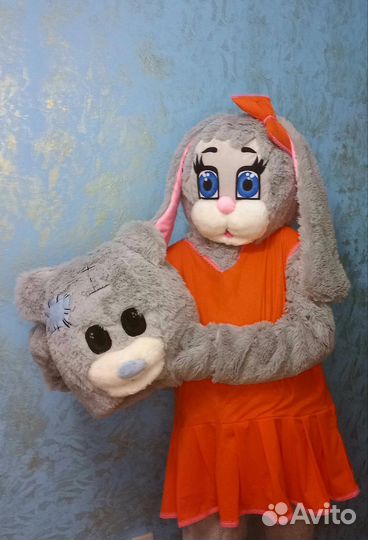 Ростовая кукла 2 в 1 зайка мишка тэдди костюм