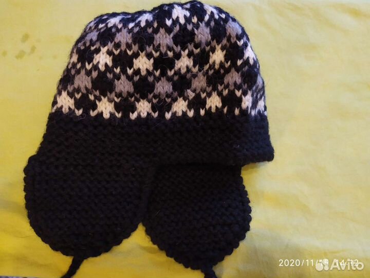 Шапки варежки шерсть ручная работа