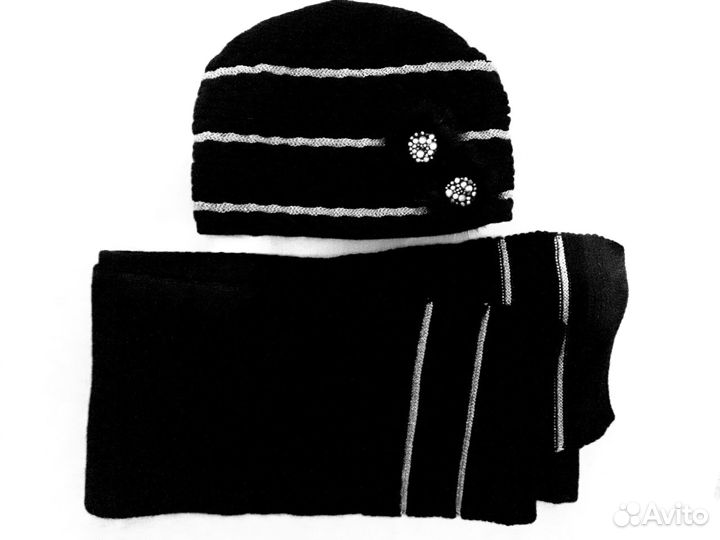 Шапка и шарф, новые