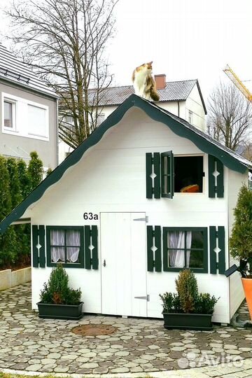 Детский игровой домик со вторым этажом