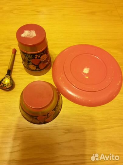 Набор посуды Хохлома, дерево