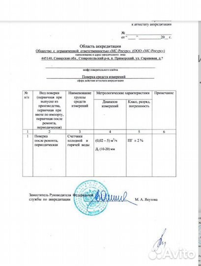 Поверка счётчиков воды