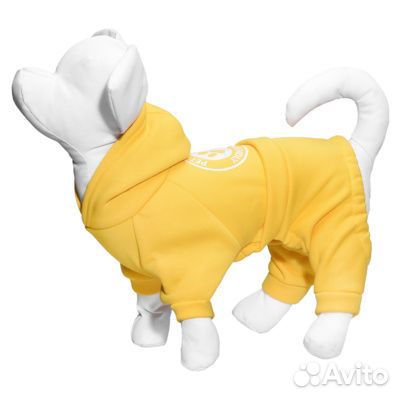 Yami-Yami одежда Костюм для собаки с капюшоном жёл