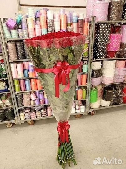 Метровые розы с доставкой