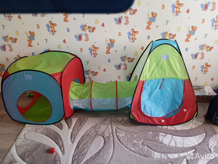 Детская игровая палатка с тоннелем