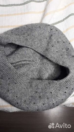 Шапка вязаная, берет из шерсти