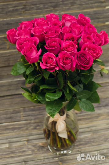 Розы розовые 23 шт Премиум-класса Pink Floyd