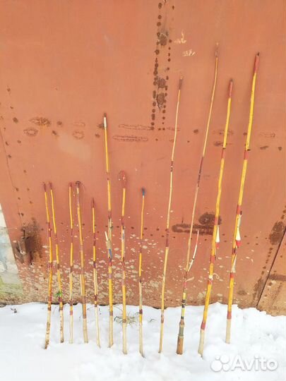 Бамбуковые удочки спиннинги и подставки СССР