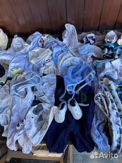 Пакет вещей на мальчика на 0-6 мес и на 1-2 годика