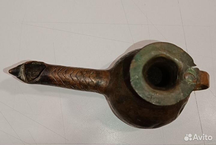 Старинная лампа (чираг), медь, оригинал. XIX век