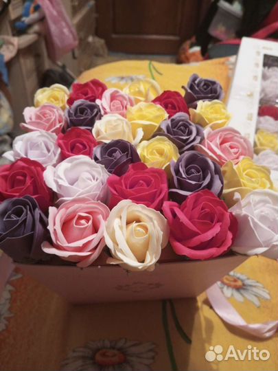 Букет из мыльных роз