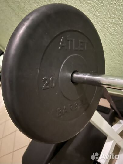 Скамья для жима со стойками и штангой бу