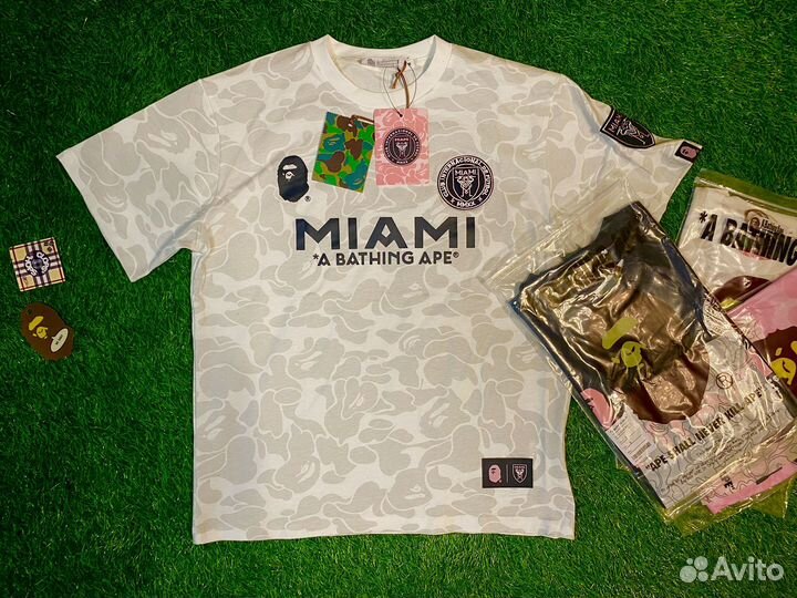 Футболка Bape x inter miami белая