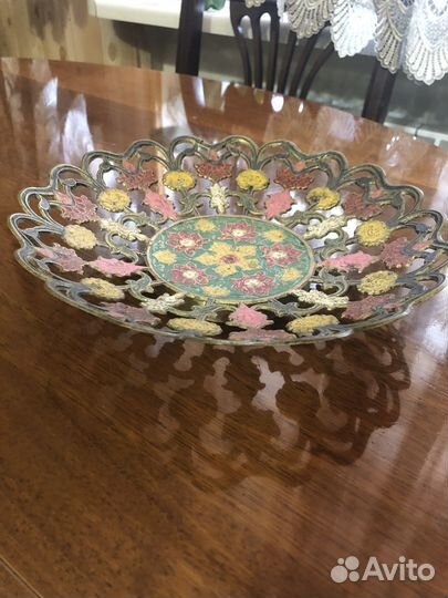 Блюдо Индия латунь