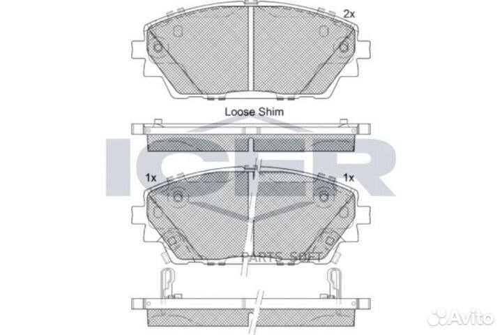 Icer 182364 182364 колодки дисковые передние\ Mazd