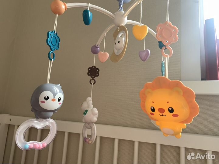 Музыкальный мобиль проектор для новорожденных