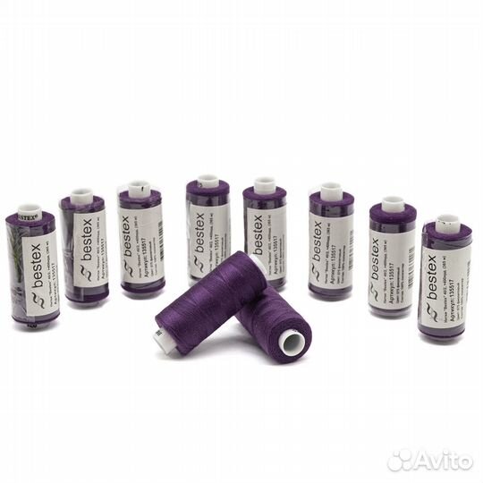 Нитки 40/2 универсальные, 400ярд, Bestex (075 фиол