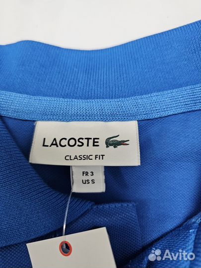 Поло lacoste синее