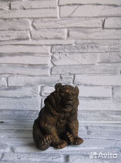 Статуэтка Медведь интерьерная фигурка из камня