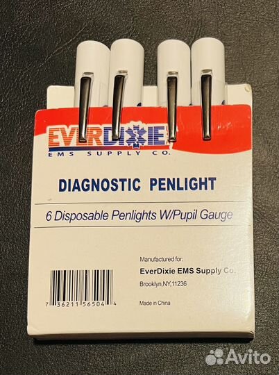 Фонарик Dixie Ems (США) с шкалой размера зрачка