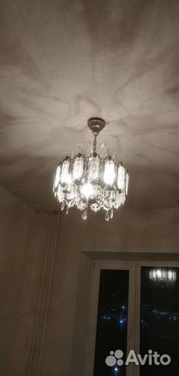 Люстра потолочная бу хрустальная