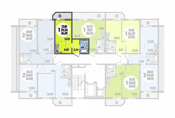Квартира-студия, 26,6 м², 11/16 эт.