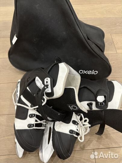 Мужские хокейные коньки Oxelo (черные, 42 размер)