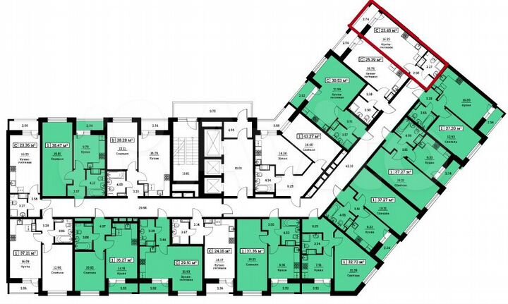 Квартира-студия, 23,5 м², 11/16 эт.