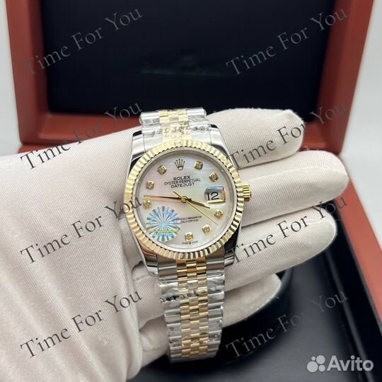 Часы женские перламутр Rolex Datejust 36 мм