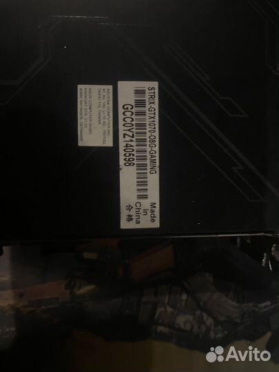 Видеокарта asus rog strix gtx 1070 8gb