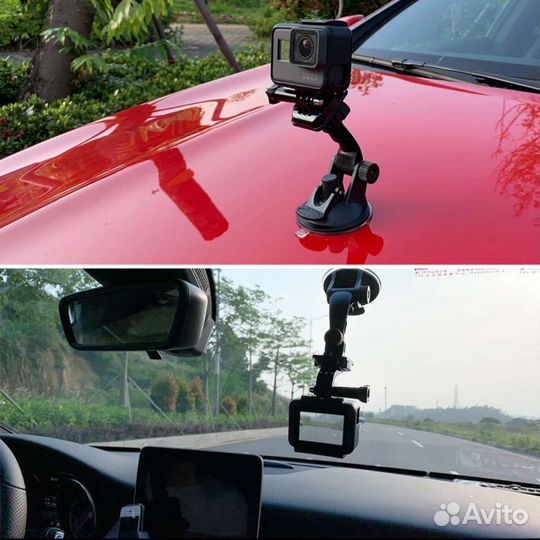 Крепление на лобовое стекло для экшн камеры новое