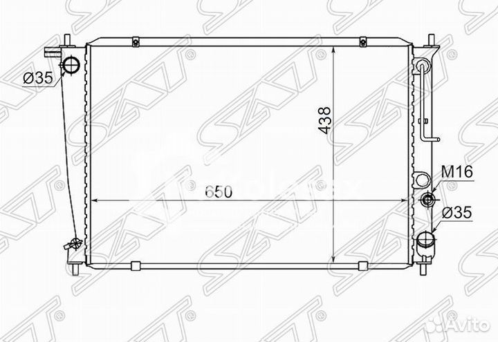 Радиатор hyundai H1/H200/starex 2.4/2.5TD/2.6D 97-07