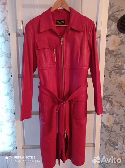 Кожаный плащ женский натуральная кожа