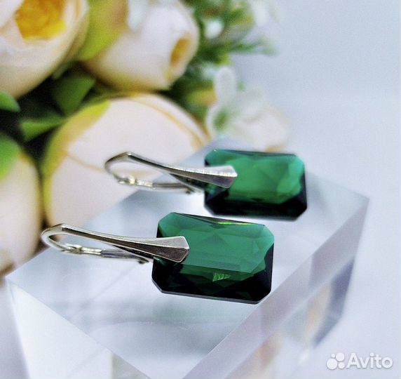 Серьги с кристаллами Сваровски