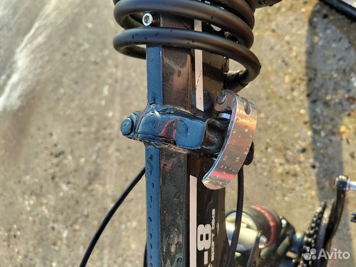 Велосипед бу складной, двухподвес, сталь, диски