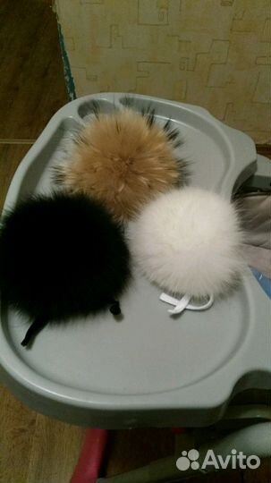 Помпоны из натурального меха