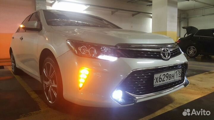 Camry 55 LED Фонари дхо в передний бампер A2XM9