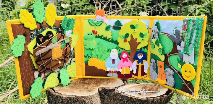 Развивающая книга, планшет из фетра и ткани