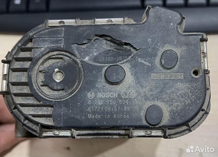 Дроссельная заслонка Hyundai solaris 1 KIA RIO 3