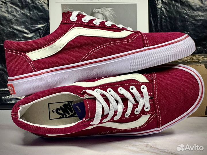 Кеды vans красные