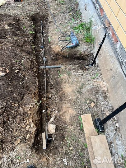 Монтаж контур заземления