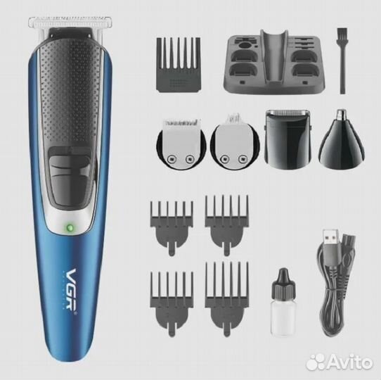 Набор для стрижки VGR v-172, черный, синий