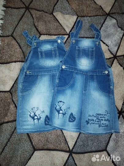 Джинсовые вещи для девочек двойняшек