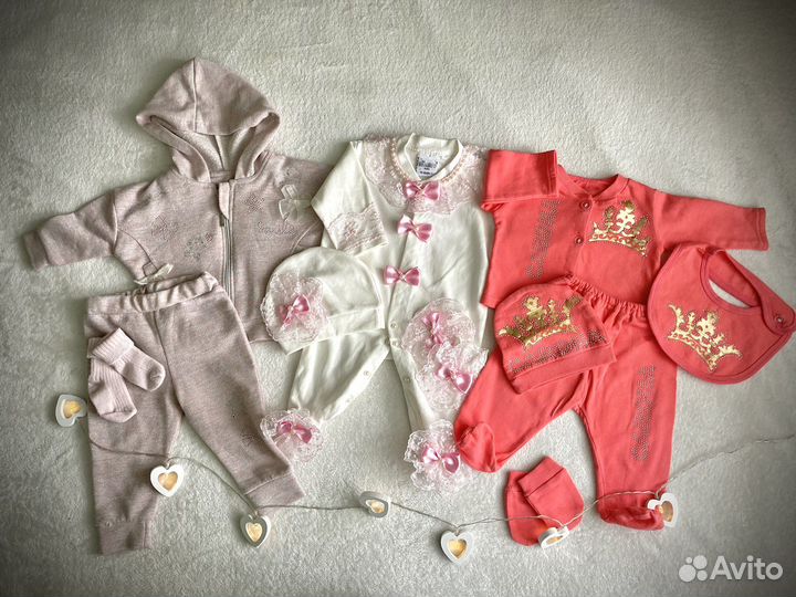 Вещи для девочки от 0 до 6 (8)мес