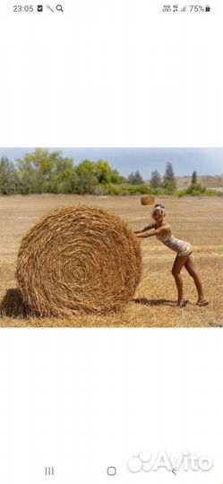 Солома в рулонах