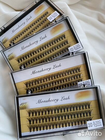 Накладные ресницы пучки Nesura 10D, 20D