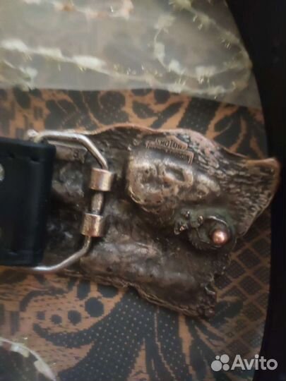 Мужской кожаный ремень ручной работы