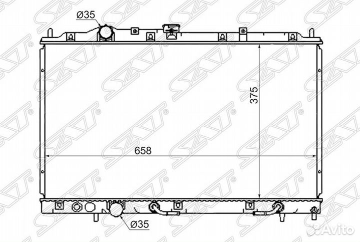 Радиатор mitsubishi colt/lancer/mirage 95-00